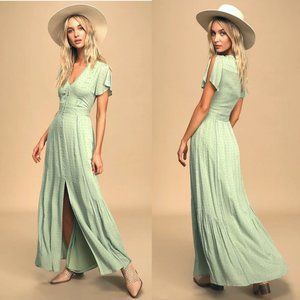 Lulu's Mint Green Maxi Dress
